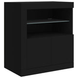 Sideboard With Led Lights 162X37X67 Cm