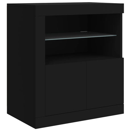 Sideboard With Led Lights 162X37X67 Cm