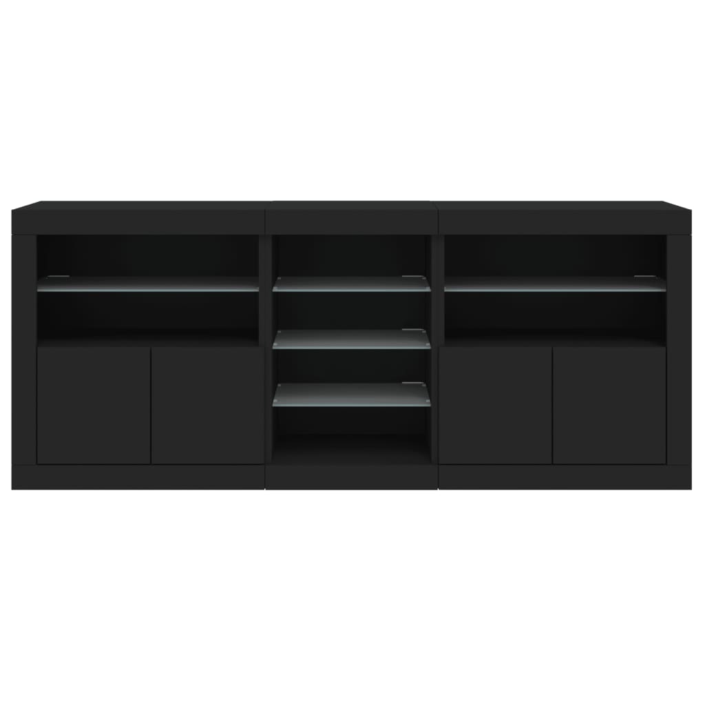 Sideboard With Led Lights 181.5X37X67 Cm