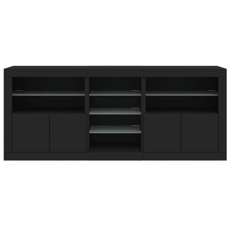 Sideboard With Led Lights 181.5X37X67 Cm