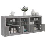Sideboard With Led Lights 181.5X37X67 Cm
