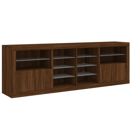 Sideboard With Led Lights 202X37X67 Cm