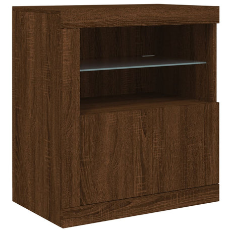 Sideboard With Led Lights 202X37X67 Cm