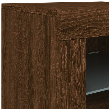 Sideboard With Led Lights 202X37X67 Cm