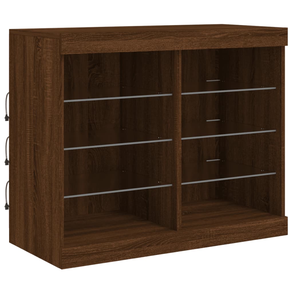 Sideboard With Led Lights 202X37X67 Cm