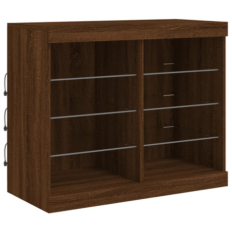 Sideboard With Led Lights 202X37X67 Cm