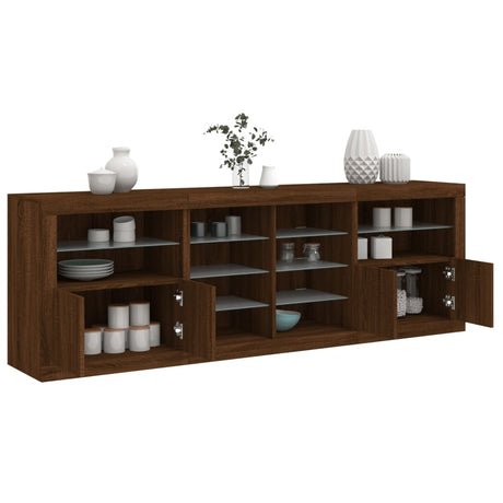 Sideboard With Led Lights 202X37X67 Cm