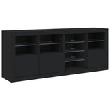 Sideboard With Led Lights 164X37X67 Cm