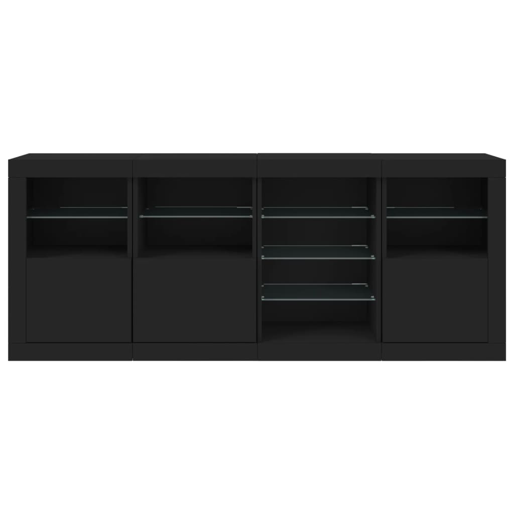 Sideboard With Led Lights 164X37X67 Cm