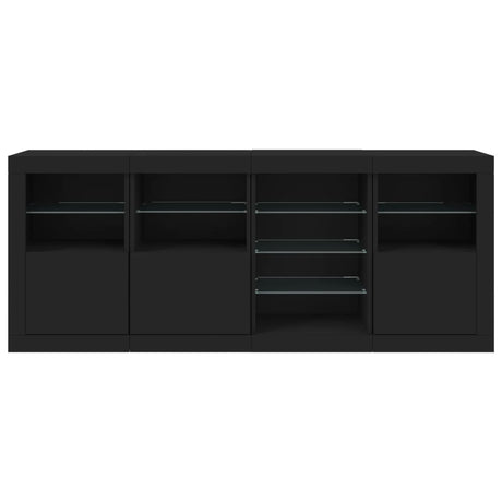 Sideboard With Led Lights 164X37X67 Cm