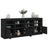 Sideboard With Led Lights 164X37X67 Cm