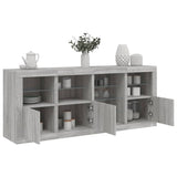 Sideboard With Led Lights 164X37X67 Cm