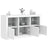 Sideboard With Led Lights 123X37X67 Cm