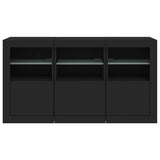 Sideboard With Led Lights 123X37X67 Cm