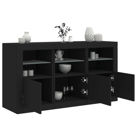 Sideboard With Led Lights 123X37X67 Cm