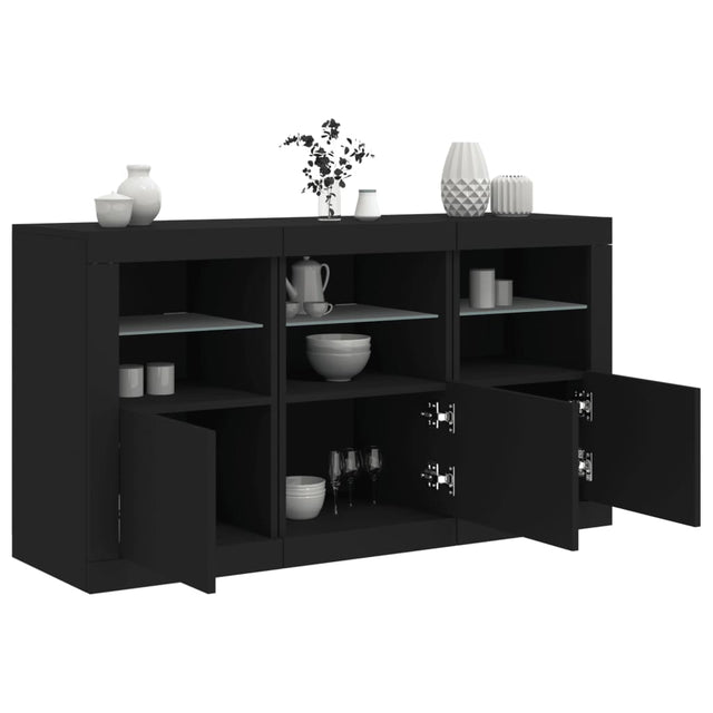 Sideboard With Led Lights 123X37X67 Cm