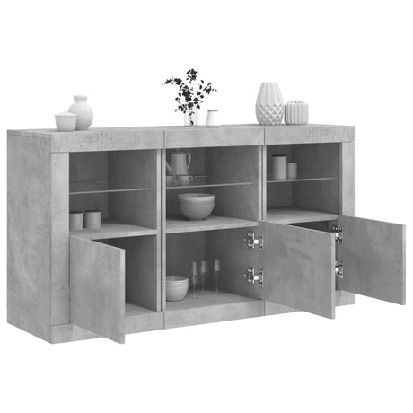 Sideboard With Led Lights 123X37X67 Cm