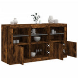 Sideboard With Led Lights 123X37X67 Cm