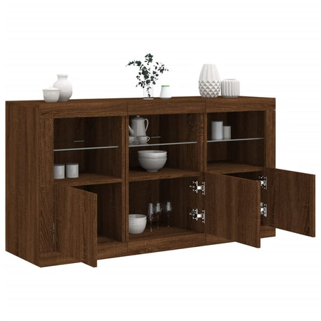 Sideboard With Led Lights 123X37X67 Cm