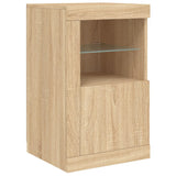 Sideboard With Led Lights 142.5X37X67 Cm