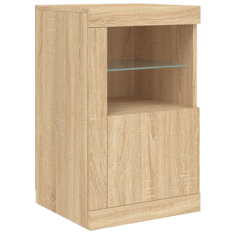 Sideboard With Led Lights 142.5X37X67 Cm