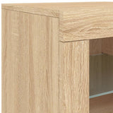 Sideboard With Led Lights 142.5X37X67 Cm