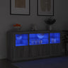Sideboard With Led Lights 142.5X37X67 Cm