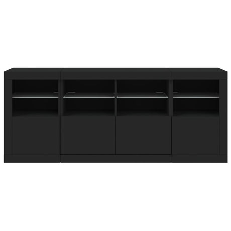Sideboard With Led Lights 163X37X67 Cm