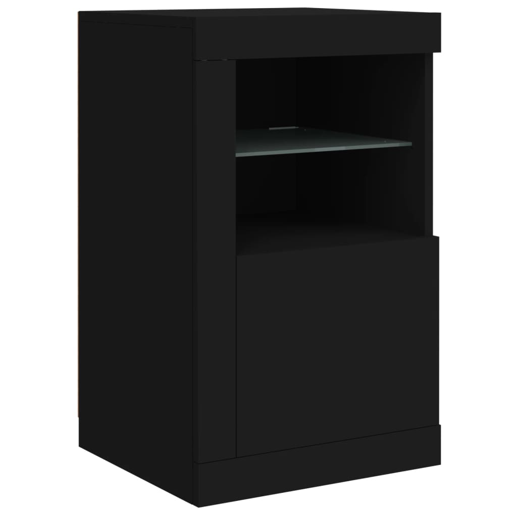 Sideboard With Led Lights 163X37X67 Cm