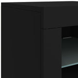 Sideboard With Led Lights 163X37X67 Cm