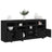 Sideboard With Led Lights 163X37X67 Cm