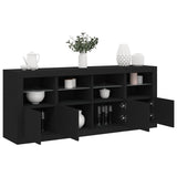 Sideboard With Led Lights 163X37X67 Cm