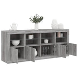 Sideboard With Led Lights 163X37X67 Cm