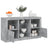 Sideboard With Led Lights 123X37X67 Cm
