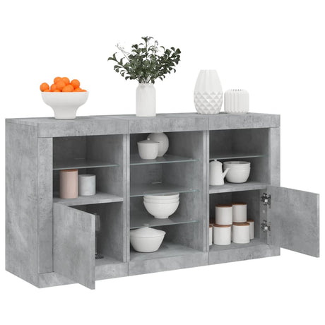Sideboard With Led Lights 123X37X67 Cm