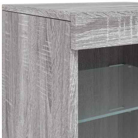 Sideboard With Led Lights 123X37X67 Cm