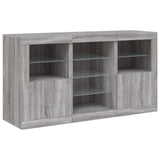Sideboard With Led Lights 123X37X67 Cm