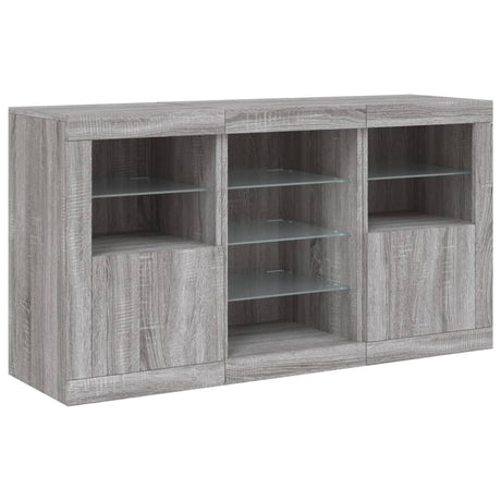 Sideboard With Led Lights 123X37X67 Cm