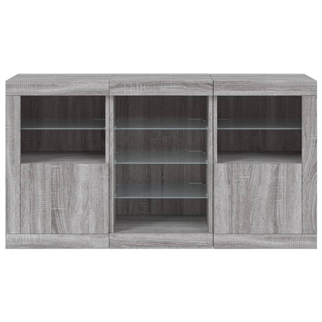 Sideboard With Led Lights 123X37X67 Cm