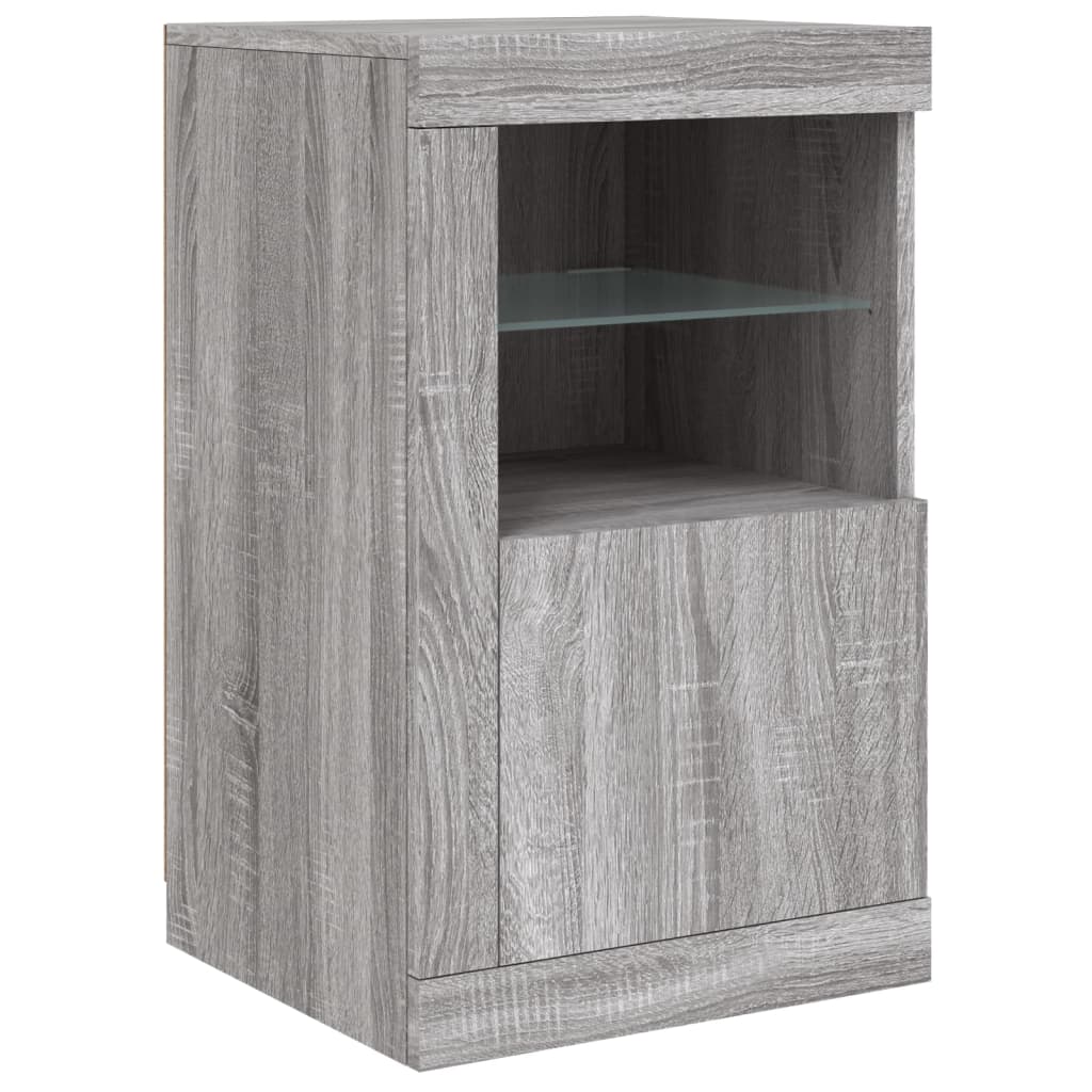 Sideboard With Led Lights 123X37X67 Cm