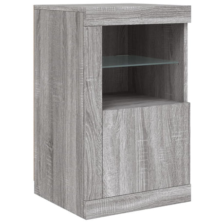Sideboard With Led Lights 123X37X67 Cm