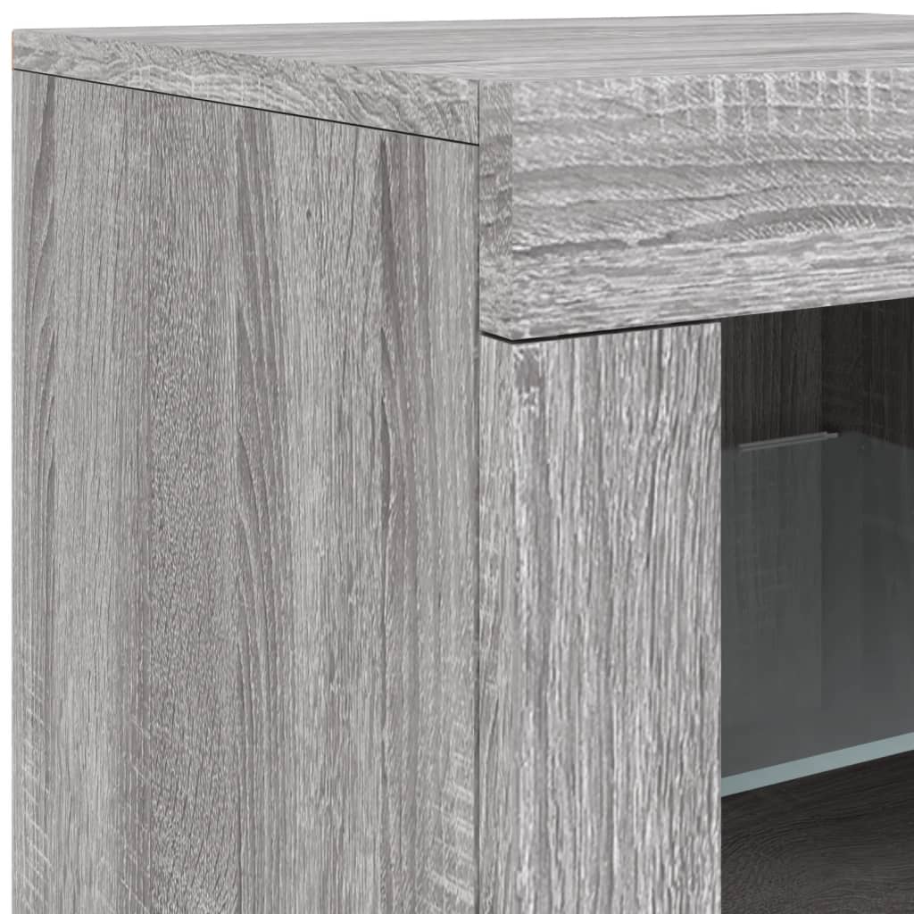 Sideboard With Led Lights 123X37X67 Cm