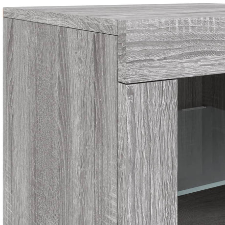 Sideboard With Led Lights 123X37X67 Cm