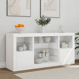 Sideboard With Led Lights 142.5X37X67 Cm