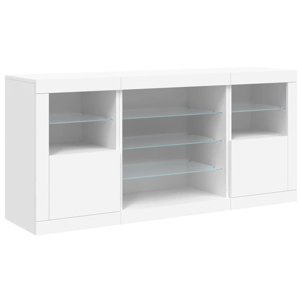 Sideboard With Led Lights 142.5X37X67 Cm
