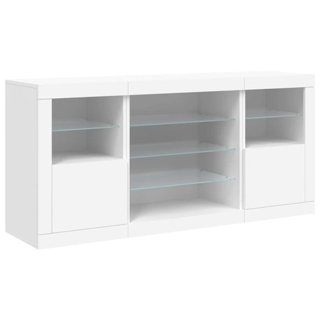 Sideboard With Led Lights 142.5X37X67 Cm