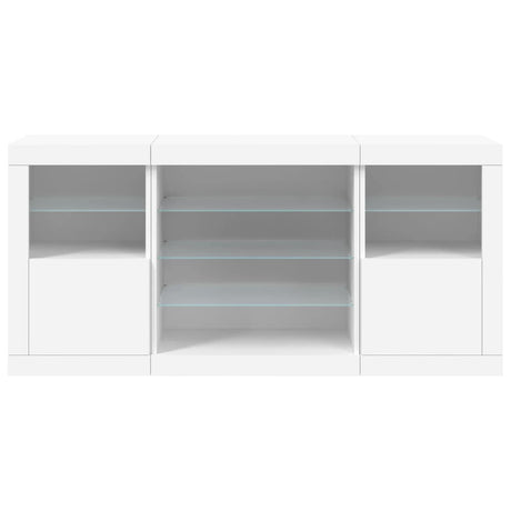Sideboard With Led Lights 142.5X37X67 Cm