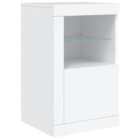 Sideboard With Led Lights 142.5X37X67 Cm