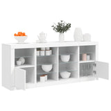 Sideboard With Led Lights 163X37X67 Cm