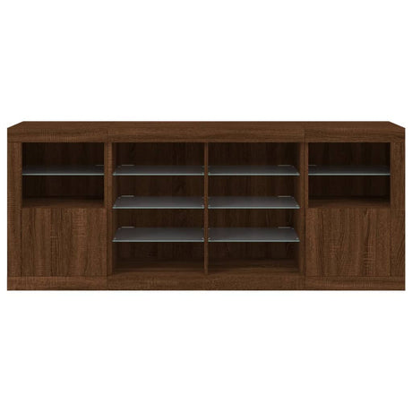 Sideboard With Led Lights 163X37X67 Cm